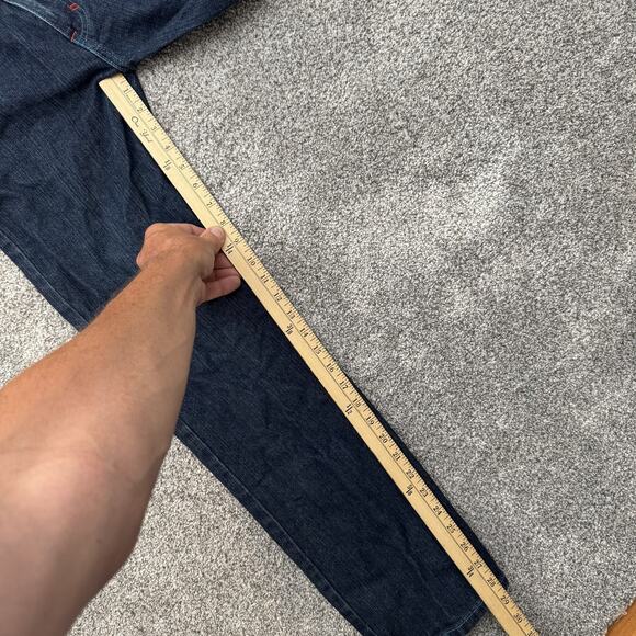 Jinzu Denim Jeans Boys 16 Straight Leg Blue Multicolor Stitch Graffiti Pockets - Picture 3 of 9